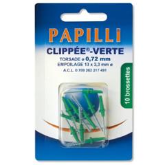 PAPILLI CLIPPEE VERTE X 10