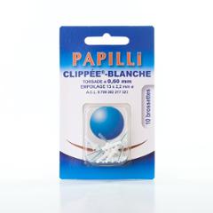 PAPILLI CLIPPEE BLANC X 10