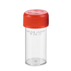FLACON PS 40ML TRANSPARENT CAPE VIS ROUGE ST