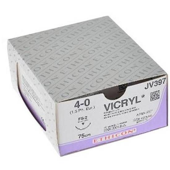 SUTURE ETHICON VICRYL 4/0 19MM RESORBABLE