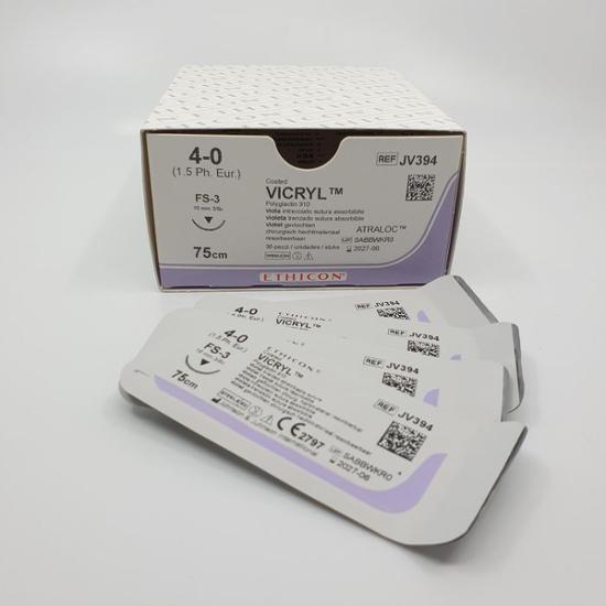 SUTURE ETHICON VICRYL 4/0 16MM RESORBABLE