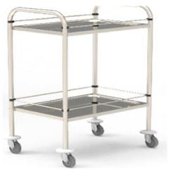 GUERIDON 2 PLATEAUX AVEC GALERIE 600X430MM