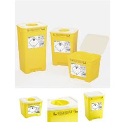 CONTENEUR 50L JAUNE COUV TROU + OBT DASRI