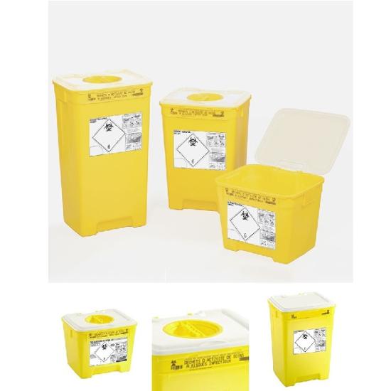 CONTENEUR 50L JAUNE COUV TROU + OBT DASRI