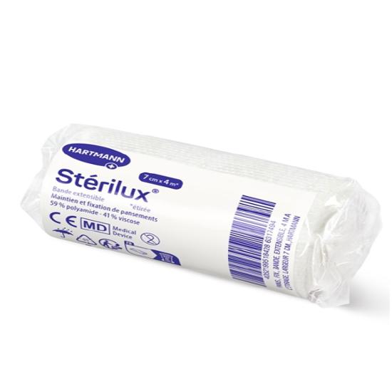 BANDE GAZE EXTENSIBLE 10CMX4M STERILUX