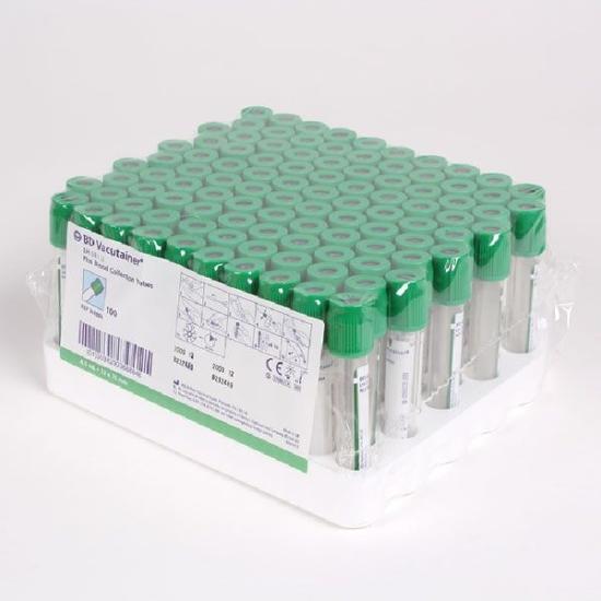 VACUTAINER HEPARINE LITHIUM VERT 5ML/4ML